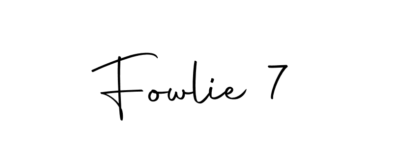 Use a signature maker to create a handwritten signature online. With this signature software, you can design (Autography-DOLnW) your own signature for name Fowlie 7. Fowlie 7 signature style 10 images and pictures png