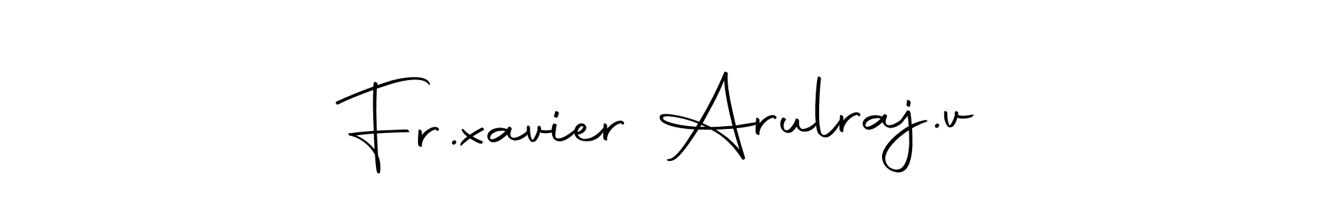 Fr.xavier Arulraj.v stylish signature style. Best Handwritten Sign (Autography-DOLnW) for my name. Handwritten Signature Collection Ideas for my name Fr.xavier Arulraj.v. Fr.xavier Arulraj.v signature style 10 images and pictures png