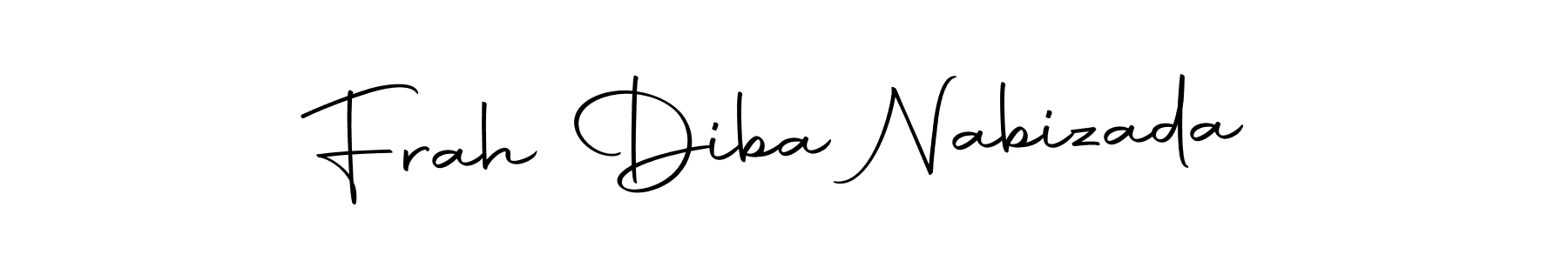 Make a beautiful signature design for name Frah Diba Nabizada. With this signature (Autography-DOLnW) style, you can create a handwritten signature for free. Frah Diba Nabizada signature style 10 images and pictures png