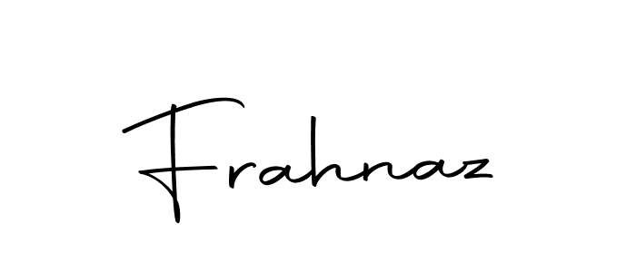 if you are searching for the best signature style for your name Frahnaz. so please give up your signature search. here we have designed multiple signature styles  using Autography-DOLnW. Frahnaz signature style 10 images and pictures png