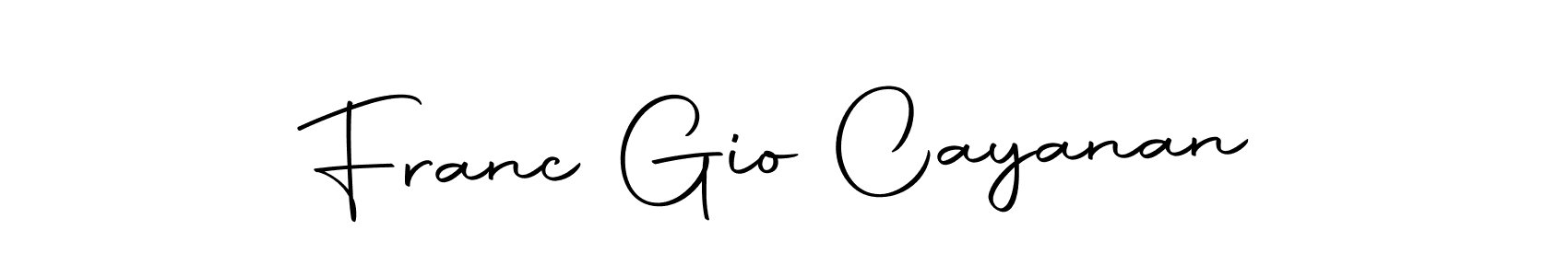 You can use this online signature creator to create a handwritten signature for the name Franc Gio Cayanan. This is the best online autograph maker. Franc Gio Cayanan signature style 10 images and pictures png
