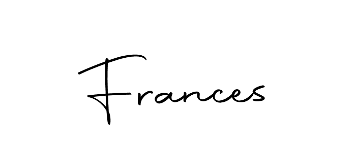 Make a beautiful signature design for name Frances. With this signature (Autography-DOLnW) style, you can create a handwritten signature for free. Frances signature style 10 images and pictures png