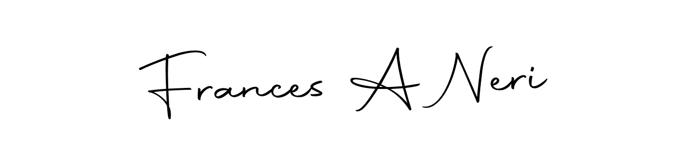 The best way (Autography-DOLnW) to make a short signature is to pick only two or three words in your name. The name Frances A Neri include a total of six letters. For converting this name. Frances A Neri signature style 10 images and pictures png