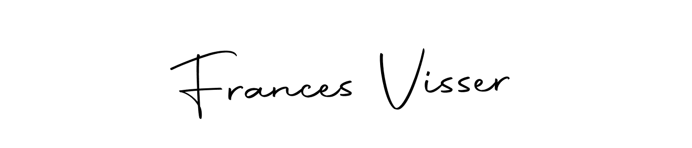 Make a beautiful signature design for name Frances Visser. Use this online signature maker to create a handwritten signature for free. Frances Visser signature style 10 images and pictures png