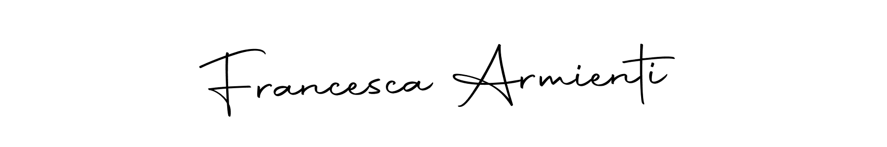 Create a beautiful signature design for name Francesca Armienti. With this signature (Autography-DOLnW) fonts, you can make a handwritten signature for free. Francesca Armienti signature style 10 images and pictures png