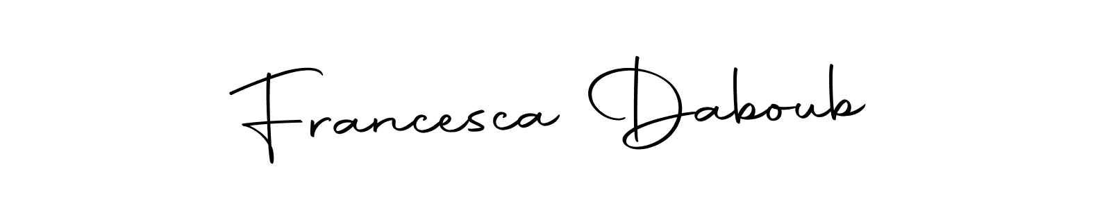 Francesca Daboub stylish signature style. Best Handwritten Sign (Autography-DOLnW) for my name. Handwritten Signature Collection Ideas for my name Francesca Daboub. Francesca Daboub signature style 10 images and pictures png