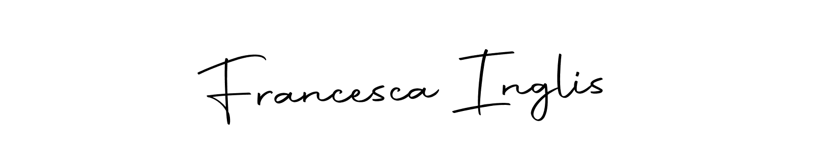 Create a beautiful signature design for name Francesca Inglis. With this signature (Autography-DOLnW) fonts, you can make a handwritten signature for free. Francesca Inglis signature style 10 images and pictures png