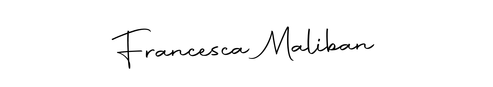 The best way (Autography-DOLnW) to make a short signature is to pick only two or three words in your name. The name Francesca Maliban include a total of six letters. For converting this name. Francesca Maliban signature style 10 images and pictures png