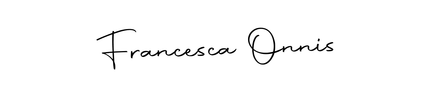 It looks lik you need a new signature style for name Francesca Onnis. Design unique handwritten (Autography-DOLnW) signature with our free signature maker in just a few clicks. Francesca Onnis signature style 10 images and pictures png