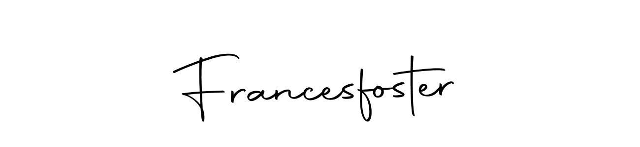 Use a signature maker to create a handwritten signature online. With this signature software, you can design (Autography-DOLnW) your own signature for name Francesfoster. Francesfoster signature style 10 images and pictures png