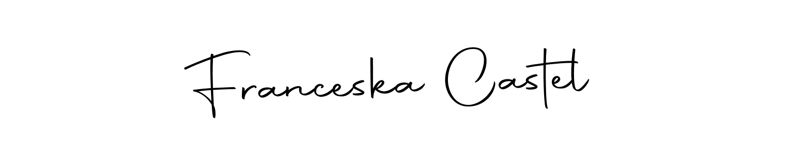 This is the best signature style for the Franceska Castel name. Also you like these signature font (Autography-DOLnW). Mix name signature. Franceska Castel signature style 10 images and pictures png