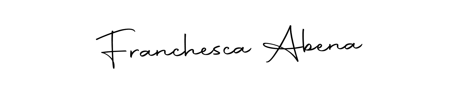 Design your own signature with our free online signature maker. With this signature software, you can create a handwritten (Autography-DOLnW) signature for name Franchesca Abena. Franchesca Abena signature style 10 images and pictures png