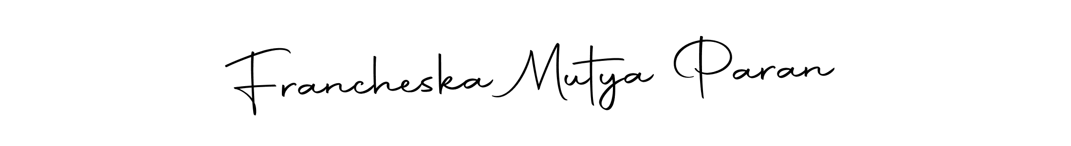 You should practise on your own different ways (Autography-DOLnW) to write your name (Francheska Mutya Paran) in signature. don't let someone else do it for you. Francheska Mutya Paran signature style 10 images and pictures png