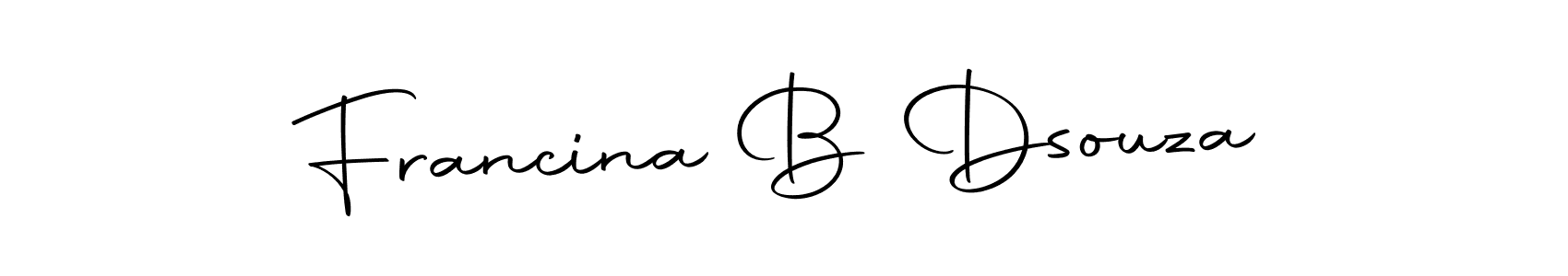 The best way (Autography-DOLnW) to make a short signature is to pick only two or three words in your name. The name Francina B Dsouza include a total of six letters. For converting this name. Francina B Dsouza signature style 10 images and pictures png