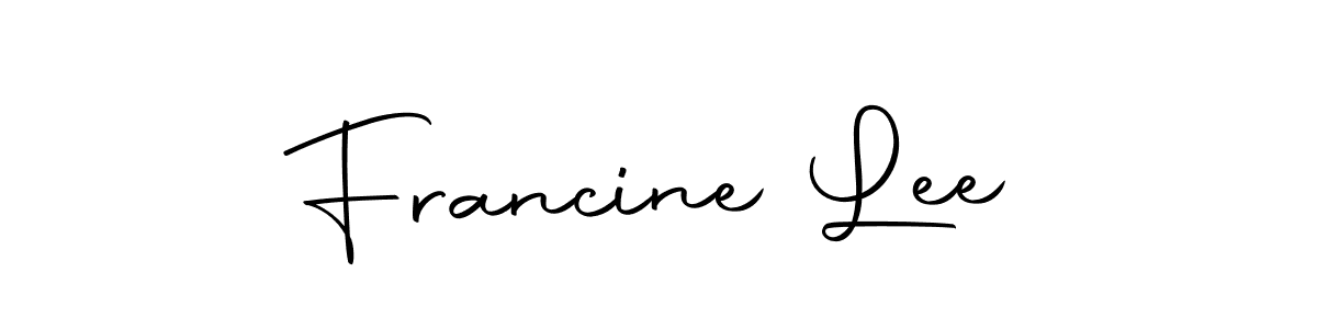 How to make Francine Lee name signature. Use Autography-DOLnW style for creating short signs online. This is the latest handwritten sign. Francine Lee signature style 10 images and pictures png