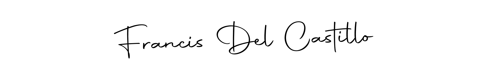 Use a signature maker to create a handwritten signature online. With this signature software, you can design (Autography-DOLnW) your own signature for name Francis Del Castillo. Francis Del Castillo signature style 10 images and pictures png