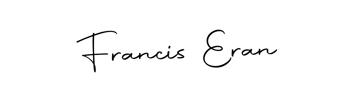 You should practise on your own different ways (Autography-DOLnW) to write your name (Francis Eran) in signature. don't let someone else do it for you. Francis Eran signature style 10 images and pictures png