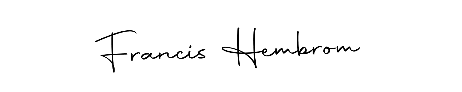 if you are searching for the best signature style for your name Francis Hembrom. so please give up your signature search. here we have designed multiple signature styles  using Autography-DOLnW. Francis Hembrom signature style 10 images and pictures png