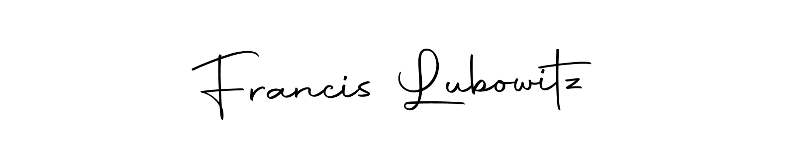 It looks lik you need a new signature style for name Francis Lubowitz. Design unique handwritten (Autography-DOLnW) signature with our free signature maker in just a few clicks. Francis Lubowitz signature style 10 images and pictures png