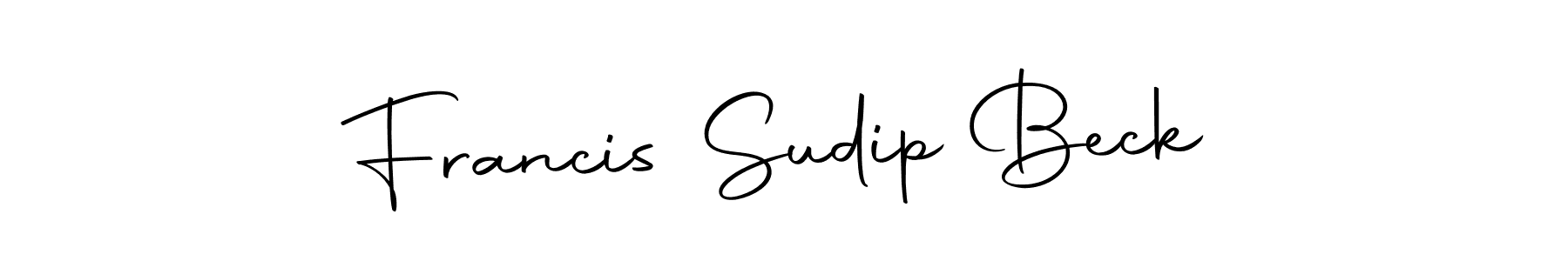 How to make Francis Sudip Beck signature? Autography-DOLnW is a professional autograph style. Create handwritten signature for Francis Sudip Beck name. Francis Sudip Beck signature style 10 images and pictures png