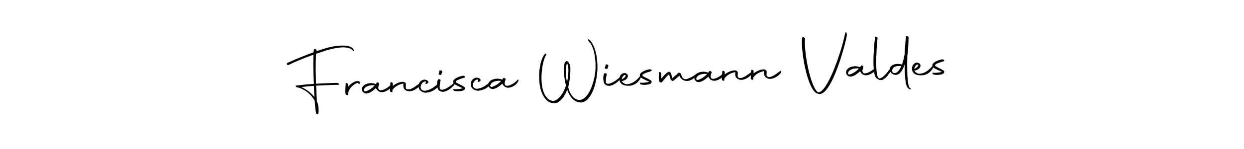 Make a beautiful signature design for name Francisca Wiesmann Valdes. Use this online signature maker to create a handwritten signature for free. Francisca Wiesmann Valdes signature style 10 images and pictures png