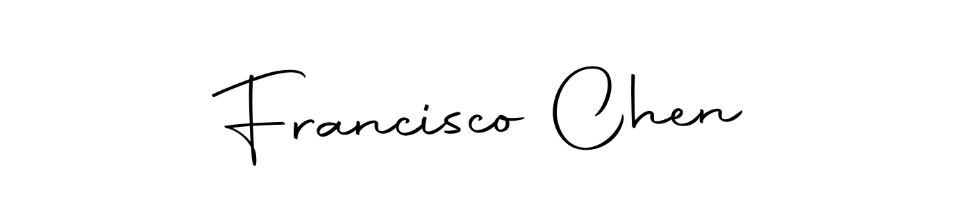 You should practise on your own different ways (Autography-DOLnW) to write your name (Francisco Chen) in signature. don't let someone else do it for you. Francisco Chen signature style 10 images and pictures png