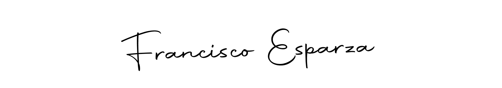 How to make Francisco Esparza name signature. Use Autography-DOLnW style for creating short signs online. This is the latest handwritten sign. Francisco Esparza signature style 10 images and pictures png