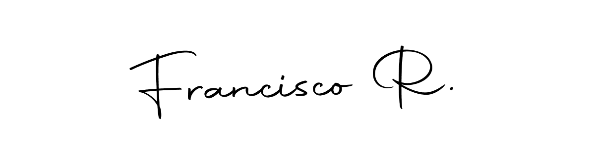 Similarly Autography-DOLnW is the best handwritten signature design. Signature creator online .You can use it as an online autograph creator for name Francisco R.. Francisco R. signature style 10 images and pictures png