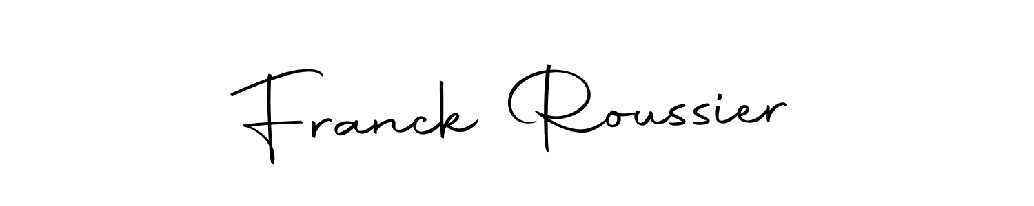 Use a signature maker to create a handwritten signature online. With this signature software, you can design (Autography-DOLnW) your own signature for name Franck Roussier. Franck Roussier signature style 10 images and pictures png