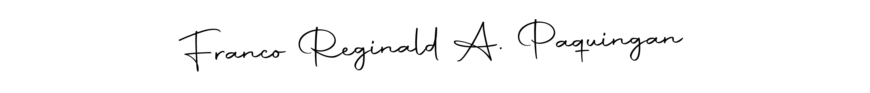 It looks lik you need a new signature style for name Franco Reginald A. Paquingan. Design unique handwritten (Autography-DOLnW) signature with our free signature maker in just a few clicks. Franco Reginald A. Paquingan signature style 10 images and pictures png