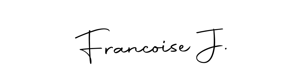 Use a signature maker to create a handwritten signature online. With this signature software, you can design (Autography-DOLnW) your own signature for name Francoise J.. Francoise J. signature style 10 images and pictures png