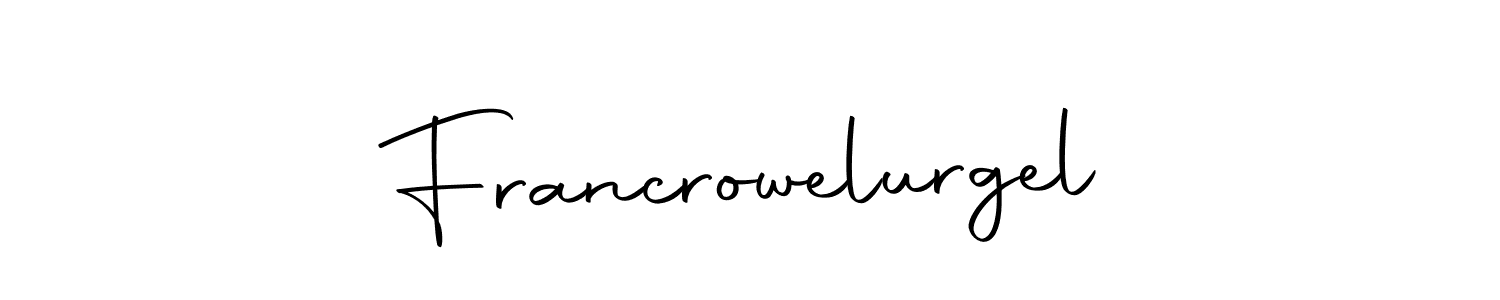 This is the best signature style for the Francrowelurgel name. Also you like these signature font (Autography-DOLnW). Mix name signature. Francrowelurgel signature style 10 images and pictures png