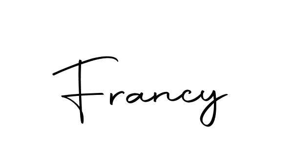 How to make Francy name signature. Use Autography-DOLnW style for creating short signs online. This is the latest handwritten sign. Francy signature style 10 images and pictures png