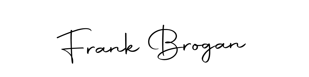 How to make Frank Brogan name signature. Use Autography-DOLnW style for creating short signs online. This is the latest handwritten sign. Frank Brogan signature style 10 images and pictures png