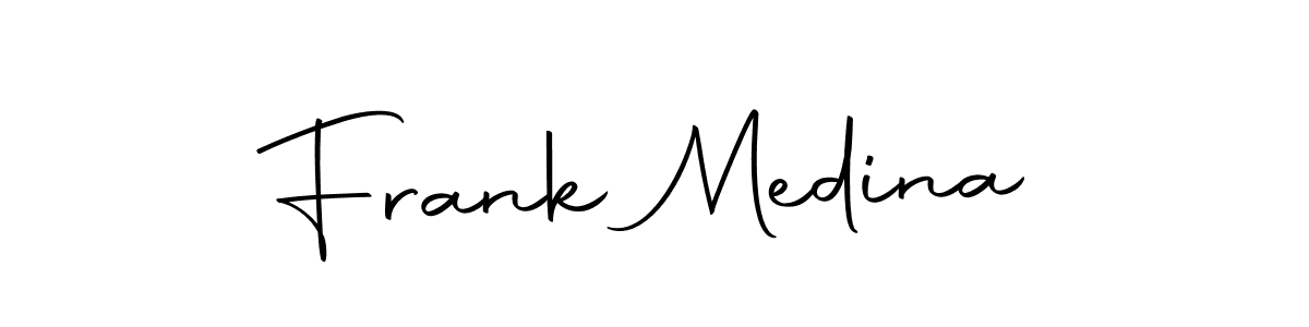 How to make Frank Medina name signature. Use Autography-DOLnW style for creating short signs online. This is the latest handwritten sign. Frank Medina signature style 10 images and pictures png