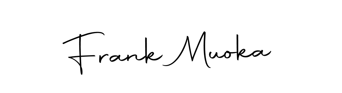 Make a beautiful signature design for name Frank Muoka. With this signature (Autography-DOLnW) style, you can create a handwritten signature for free. Frank Muoka signature style 10 images and pictures png