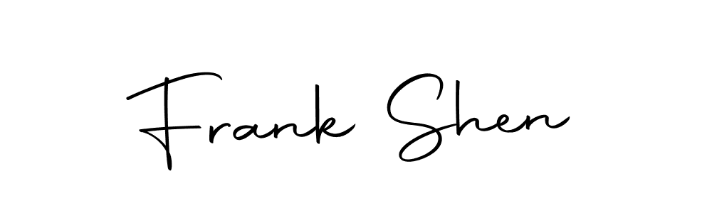 You should practise on your own different ways (Autography-DOLnW) to write your name (Frank Shen) in signature. don't let someone else do it for you. Frank Shen signature style 10 images and pictures png