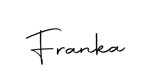 Create a beautiful signature design for name Franka. With this signature (Autography-DOLnW) fonts, you can make a handwritten signature for free. Franka signature style 10 images and pictures png