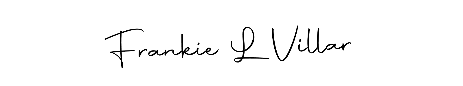 Make a beautiful signature design for name Frankie L Villar. With this signature (Autography-DOLnW) style, you can create a handwritten signature for free. Frankie L Villar signature style 10 images and pictures png