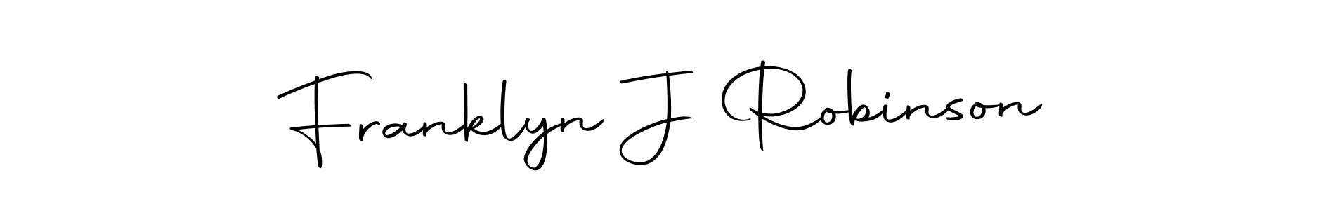 Create a beautiful signature design for name Franklyn J Robinson. With this signature (Autography-DOLnW) fonts, you can make a handwritten signature for free. Franklyn J Robinson signature style 10 images and pictures png