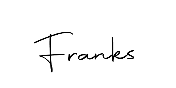 Use a signature maker to create a handwritten signature online. With this signature software, you can design (Autography-DOLnW) your own signature for name Franks. Franks signature style 10 images and pictures png