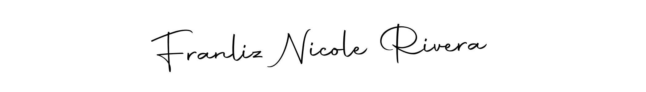 How to make Franliz Nicole Rivera signature? Autography-DOLnW is a professional autograph style. Create handwritten signature for Franliz Nicole Rivera name. Franliz Nicole Rivera signature style 10 images and pictures png