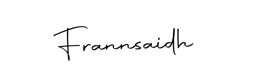 It looks lik you need a new signature style for name Frannsaidh. Design unique handwritten (Autography-DOLnW) signature with our free signature maker in just a few clicks. Frannsaidh signature style 10 images and pictures png