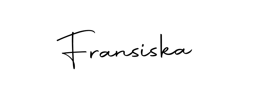 Use a signature maker to create a handwritten signature online. With this signature software, you can design (Autography-DOLnW) your own signature for name Fransiska. Fransiska signature style 10 images and pictures png