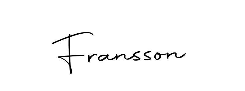 You should practise on your own different ways (Autography-DOLnW) to write your name (Fransson) in signature. don't let someone else do it for you. Fransson signature style 10 images and pictures png