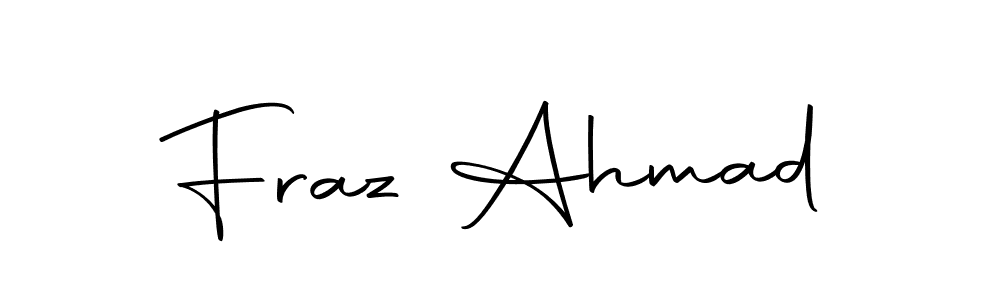 Use a signature maker to create a handwritten signature online. With this signature software, you can design (Autography-DOLnW) your own signature for name Fraz Ahmad. Fraz Ahmad signature style 10 images and pictures png