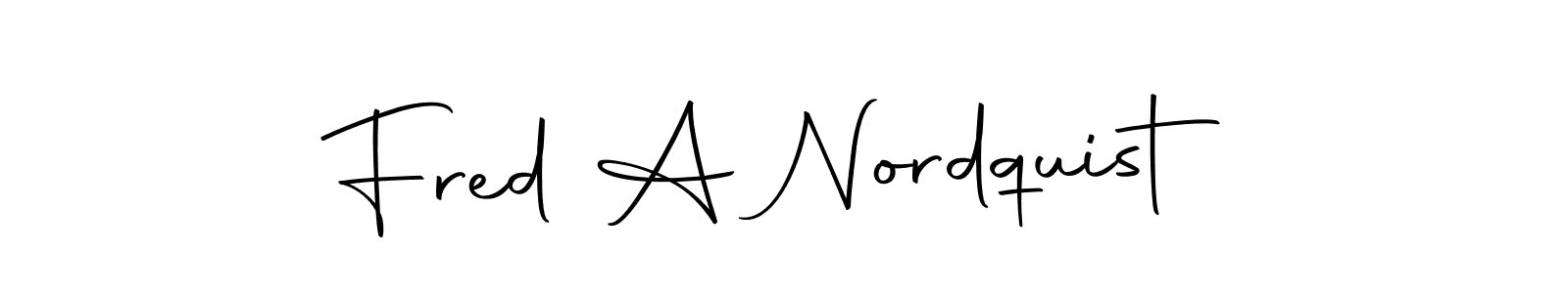 Design your own signature with our free online signature maker. With this signature software, you can create a handwritten (Autography-DOLnW) signature for name Fred A Nordquist. Fred A Nordquist signature style 10 images and pictures png