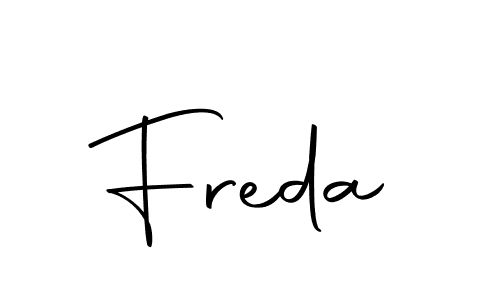 How to make Freda signature? Autography-DOLnW is a professional autograph style. Create handwritten signature for Freda name. Freda signature style 10 images and pictures png