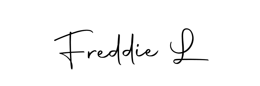 Create a beautiful signature design for name Freddie L. With this signature (Autography-DOLnW) fonts, you can make a handwritten signature for free. Freddie L signature style 10 images and pictures png