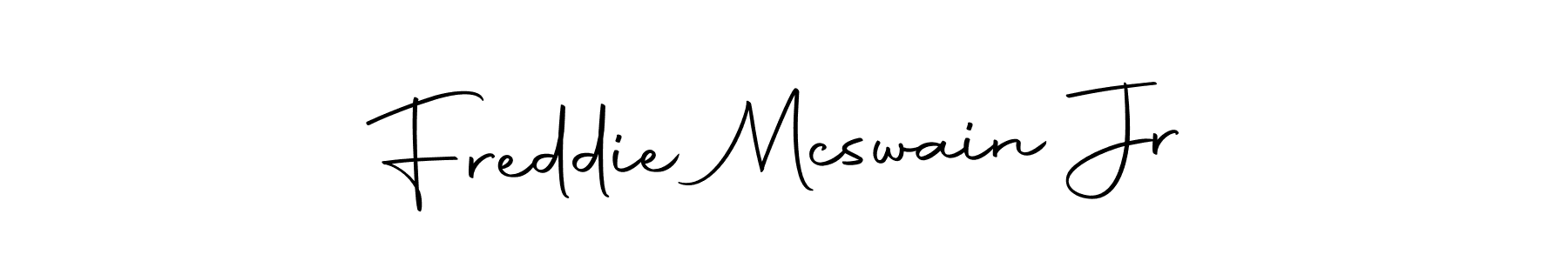 Autography-DOLnW is a professional signature style that is perfect for those who want to add a touch of class to their signature. It is also a great choice for those who want to make their signature more unique. Get Freddie Mcswain Jr name to fancy signature for free. Freddie Mcswain Jr signature style 10 images and pictures png